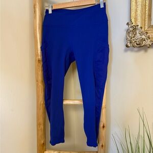Fabletics PowerHold Royal Blue Leggings Medium